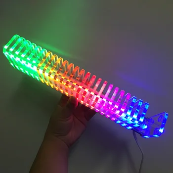 

Home LED Music Professional VU Tower Level Display Fantasy Column Crystal Cube Practical Theater Sound Control DIY Audio Kit