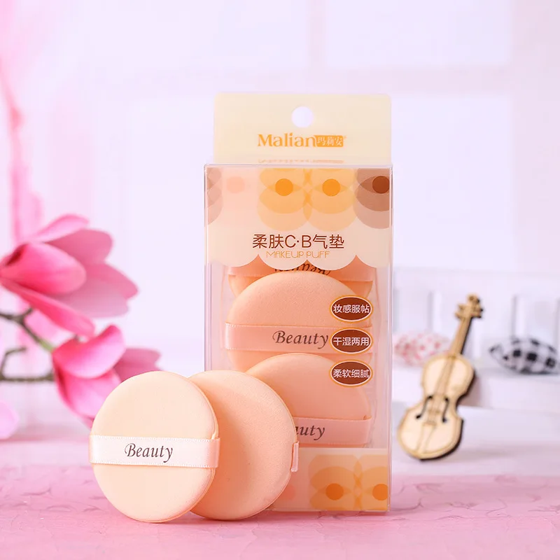 

Malian 5-piece Pack Air Cushion Puff Circle Concealer Puff Universal Liquid Foundation Wet And Dry Dual Purpose Makeup Sea