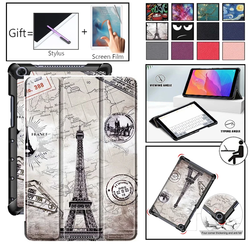 Чехол для планшета Huawei MediaPad T3 T5 10 AGS2-W09/L09/L03 1 дюйма Fundas Smart Cover M5 Lite 8 0 BAH2-L09/W19 |