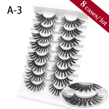 

NAGARAK 8 cases strip eyelash 3D Mink Natural Wispy Fluffy Dramatic Volume Fake Lashes Extension Handmade Cruelty-free Eyelash