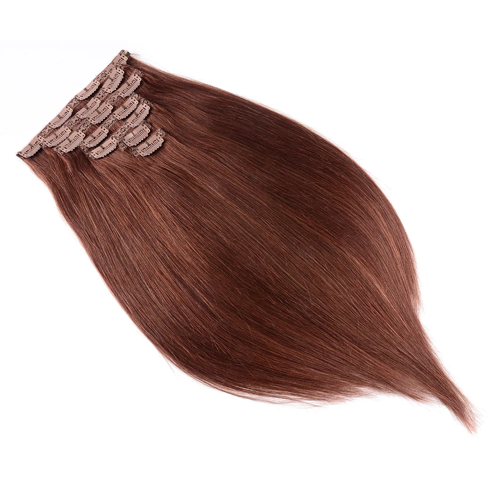 

Doreen 280g Natural Hair Clip on Machine Made Remy Clip in Human Hair Extensions for Short Hair Thick