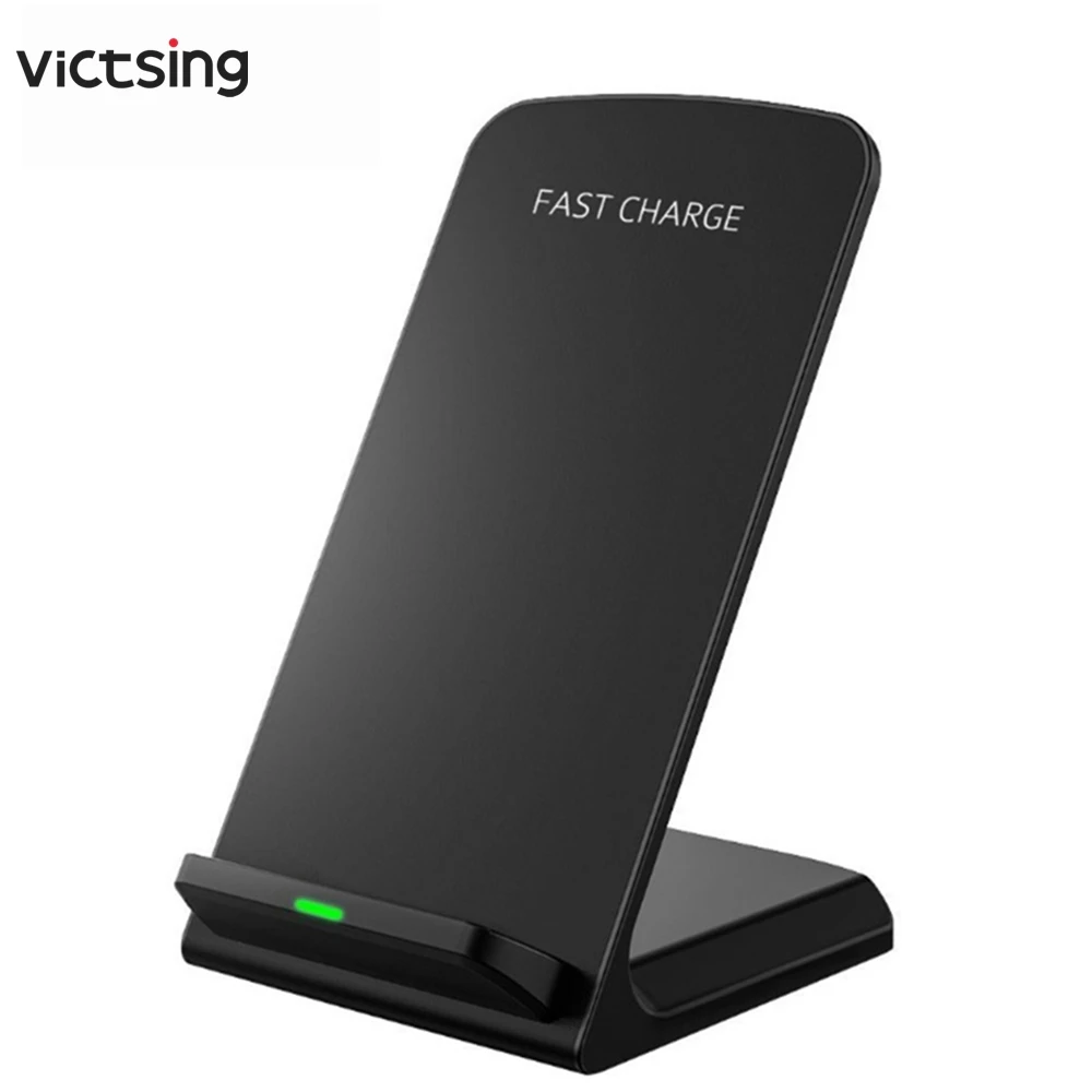 VicTsing 10 Вт Qi Беспроводное зарядное устройство для iPhone Универсальная Подставка для зарядки телефона Быстрая зарядка 2,0 Быстрая зарядка для huawei iPhone