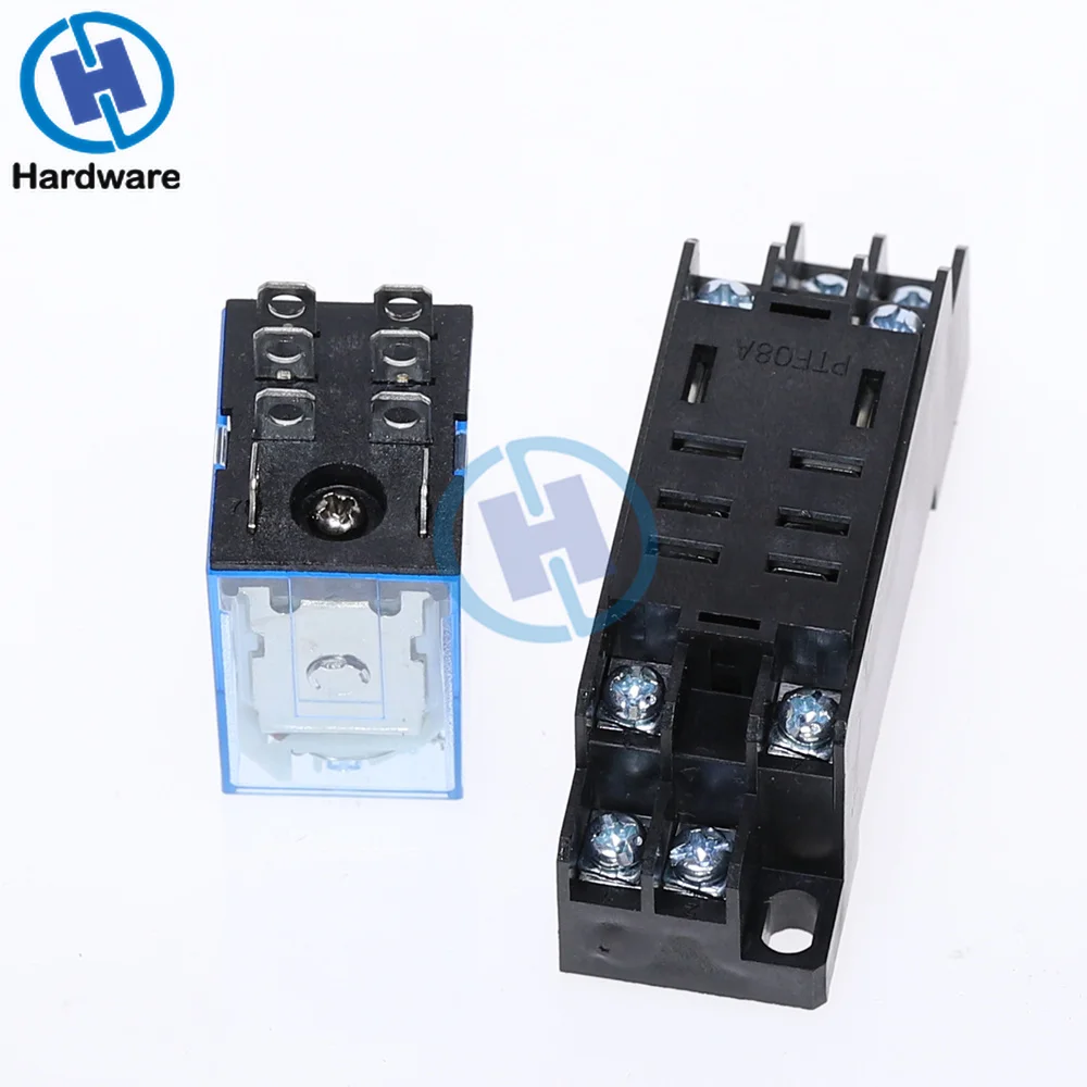 Электромагнитное реле LY2NJ AC220V DC24V катушка 2NO 2NC 8Pin w разъем PTF08A|electromagnetic relay|relay