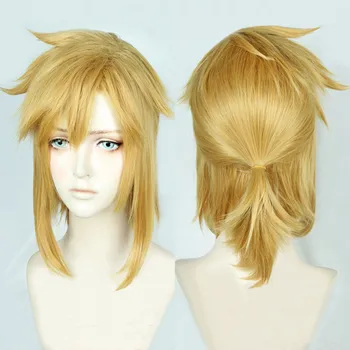 

The Legend of Zelda: Breath of the Wild Link Short Golden Pony tail Heat Resistant Hair Cosplay Costume Wig + Free Wig Cap