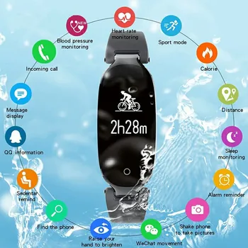 

Bluetooth Waterproof Smart Watch Fashion Women Ladies Smartwatch relogio inteligente For Android IOS montre Heart Rate reloj