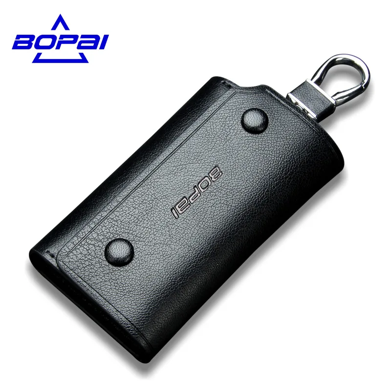 

New Style Split Cowhide Key Genuine Leather Household Keychain Multi-functional Purse bo pai