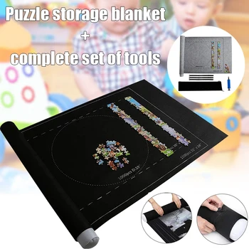

Puzzle Roll Up Mat Jigsaw Fun Game Storage Pad Blanket Kit for Adults Fun 26x46 Inch UND Sale