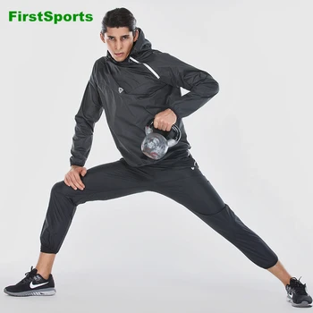 

Brand Sports Suit Mens Hooded Gym Running Set Outdoor Fitness Workout Jogging Clothing Lose Weight Sweating Sauna Sportswear