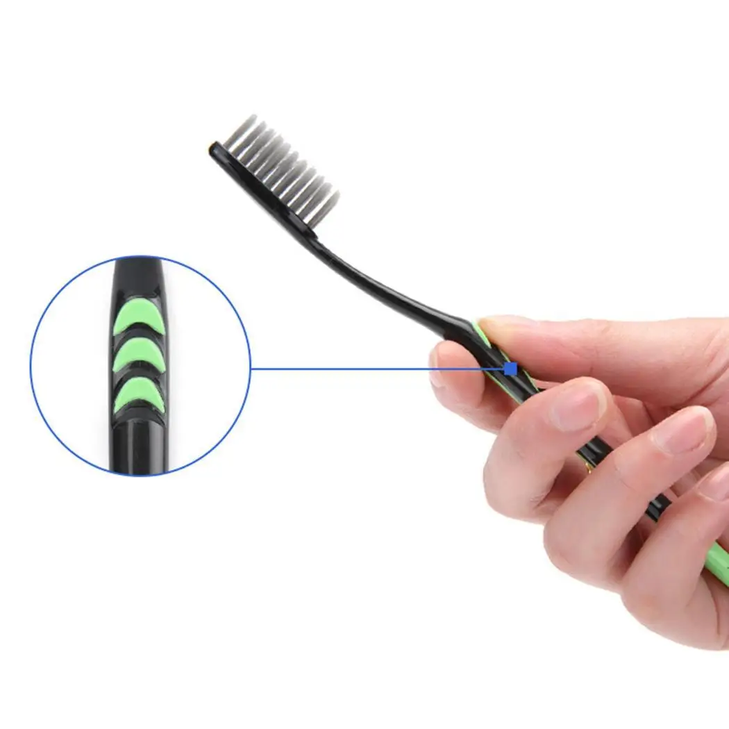 Soft Bristle Bamboo Charcoal Toothbrush Tooth Brush Dental Care Teeth Multicolor
