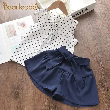

Bear Leader Girls Casual Clothing Sets 2020 New Fashion Kids Polka Dot Top and Pants Summer Outfits Kid Children Clothes 2Pcs