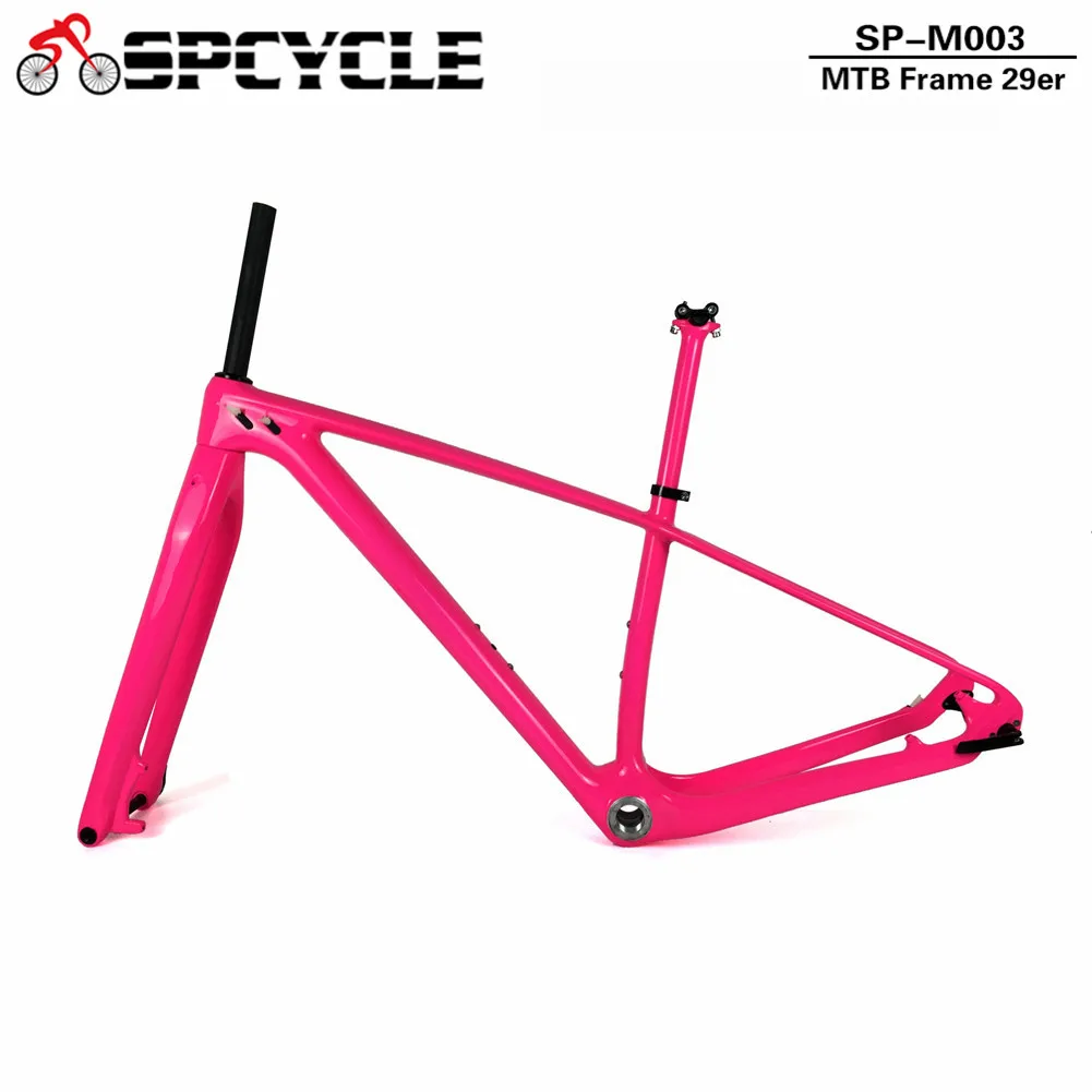 Best Spcycle 650B/27.5er/29er MTB Mountain Bicycle Carbon Fiber Frames Framesets,142mm Thru Axle MTB Bike Carbon Frames 15"/17"/19" 2