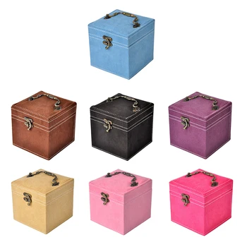

Velvet Box 3 Layer Container Jewellery Storage Case with Handle