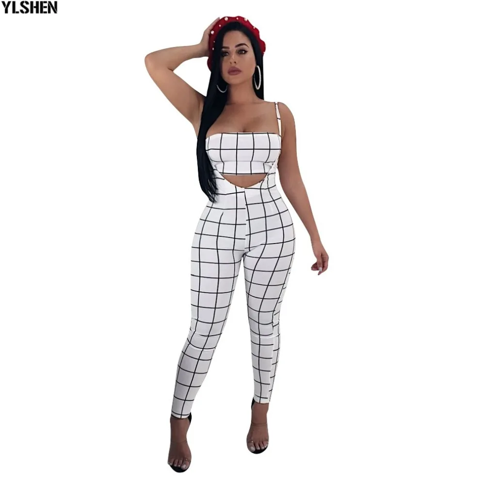 Plus Size 2 Two Piece Set Bodycon Jumpsuit for Women Sexy Matching Sets Bodysuit Tops + Pants Suit Woman Outfits Two Way to Wear 17
