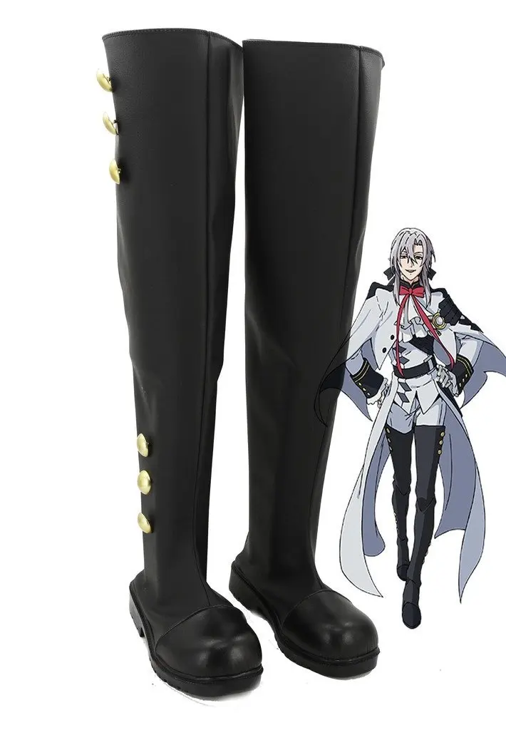 Аниме Seraph of the End Mikaela Hyakuya/Ферид Батори обувь для косплея сапоги на заказ |