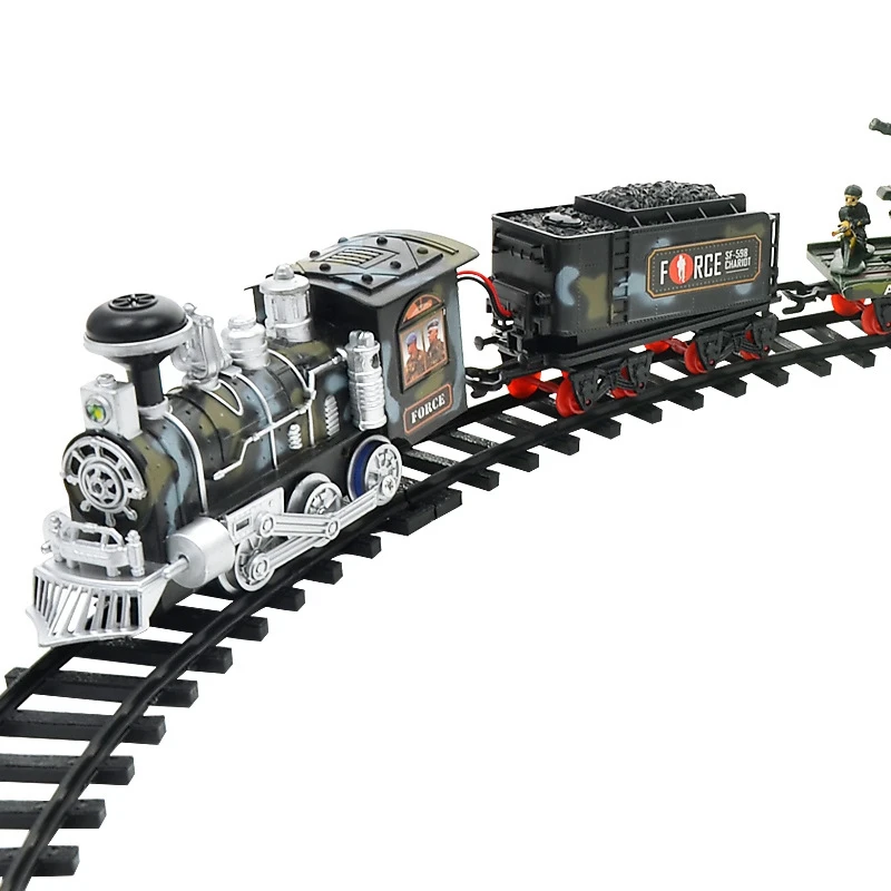 Радиоуправляемый транспортный вагон Электрический паровой дым трек поезд моделирование модель перезаряжаемый Набор Модель Игрушки для игрушек
