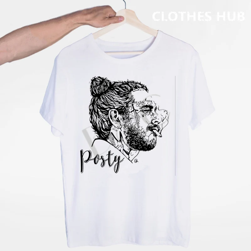 Post Malone хип-хоп футболка с круглым вырезом и короткими рукавами Летняя
