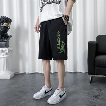 

AIOPESON Trend Contrast Letters Printed Street Shorts Mens Bottom Pants Men Fashion Sports Loose Summer New Mens Shorts Casual