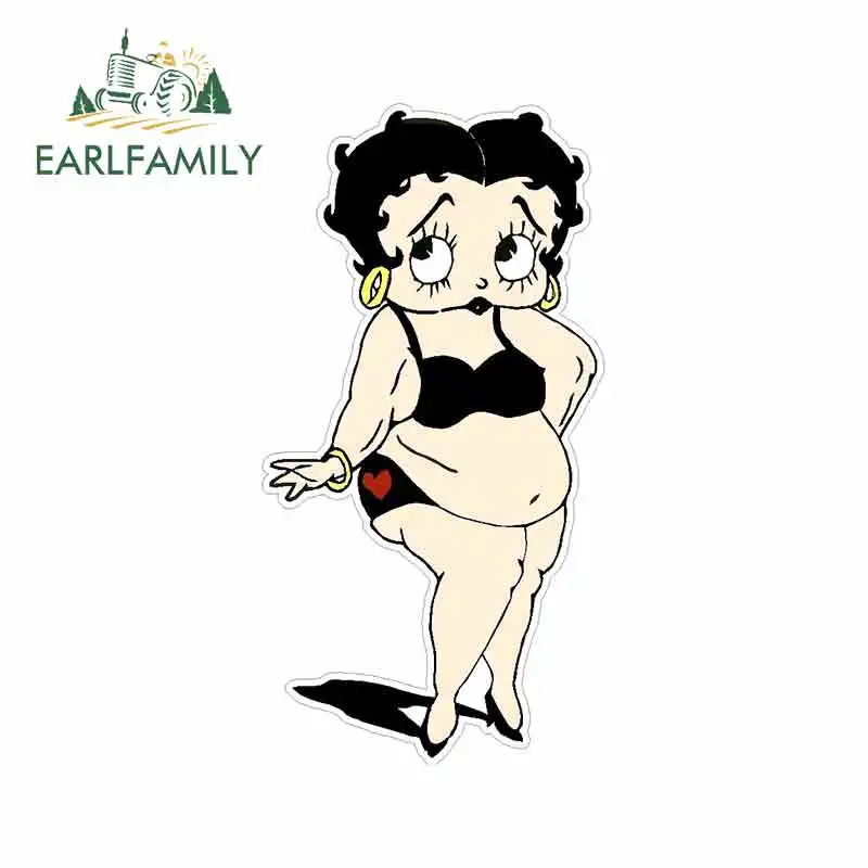 EARLFAMILY-pegatinas gráficas divertidas para coche de carreras, pegatinas de vinilo impermeables de 13m x 6,8 cm para Fat Betty Boop, 30 años más tarde