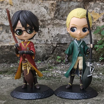 

2pcs Draco Malfoy Quidditch Style PVC Figure Q Version Model Toy Gift Around Figure Model Doll Toy Ornaments Decoration