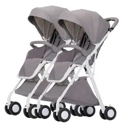 Коляска для малышей-близнецов, съемная, может сидеть, лежа задним ходом, складывается, второй ребенок, детская машина, двойная коляска