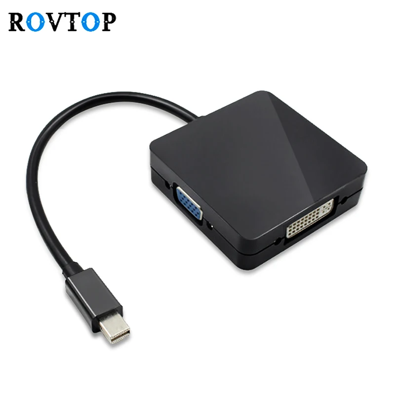 Переходник с порта дисплея Thunderbolt Mini DP на DVI HDMI VGA 3 в 1 для MacBook Pro iMac Air конвертер