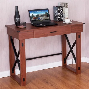 

Home Writing Study Lift Top Solid Wood Adjustable Computer Desk Stylish Sturdy Steel Construction wood top Tables HW56039