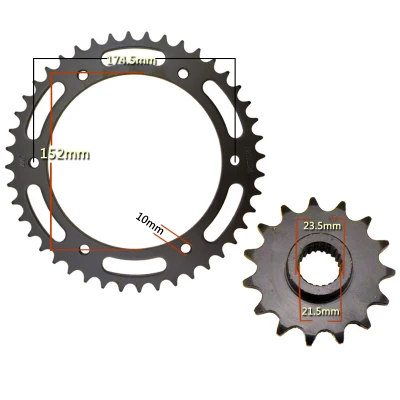 Per Yamaha Ttr250 Tt-R250 Tt250R Ttr250 Moto Anteriore Posteriore Pignone Ingranaggio Trasmissione 520 Catena 15T 44T