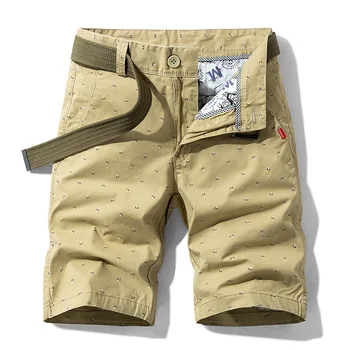 

Micro-elastic Thin Pocket Tooling Shorts Men Slim Fit Big Code Straight Cylinder Middle Pants Leisure Five Points Pants Summer