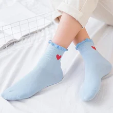 Модные мягкие хлопковые женские носки с кружевными оборками; сезон весна-лето; милые носки; Милые удобные носки с оборками для маленькой принцессы