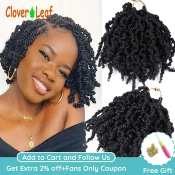 

Clover Leaf Synthetic Crochet Braids Fiber Dreadlocks Hair Extensions Twist Braiding Hair Pieces For Women 6Packs Ombre Color