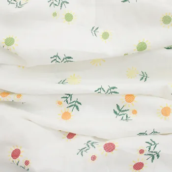 

150 * 100cm 2020 Spring and Summer New Taiyanghua Floral Print Twill Washed Cotton Fabric for Children 's Clothing Home Textiles