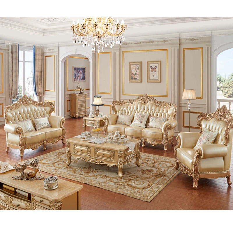 Loyal Classic Leather Sofa Set Royal Living Room Furniture Of Sofa Set