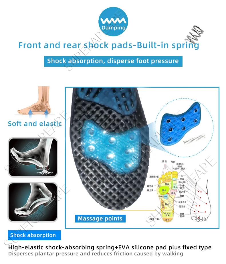 Ортопедические стельки с силиконовой подошвой из этиленвинилацетата для плоскостопия, поддержка свода стопы, спортивная стелька, амортизация, Подошвенный Фасциит, колодки для обуви