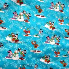 108*100 см мультфильм Снежинка Минни Микки хлопковая ткань для малышей Diy ручной работы дизайнерское постельное белье домашняя рубашка для мальчика кошелек из ткани одеяло