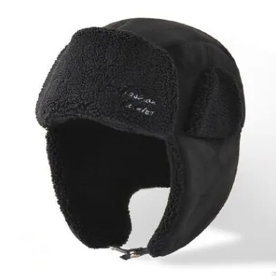 fur bomber hat mens XdanqinX New Winter Men And Women Earmuffs Hats Lamb Velvet Fluff Thickened Warm Bomber Hats Windproof Thermal Couple Ski Caps bomber crew beanie hat with full face covering Bomber Hats