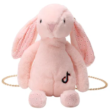 

Baby plush bunny backpack Fashion Cartoon Plush Bag Cute pink litter rabbit Animal Doll anime plush toy schoolbag girls bag gift
