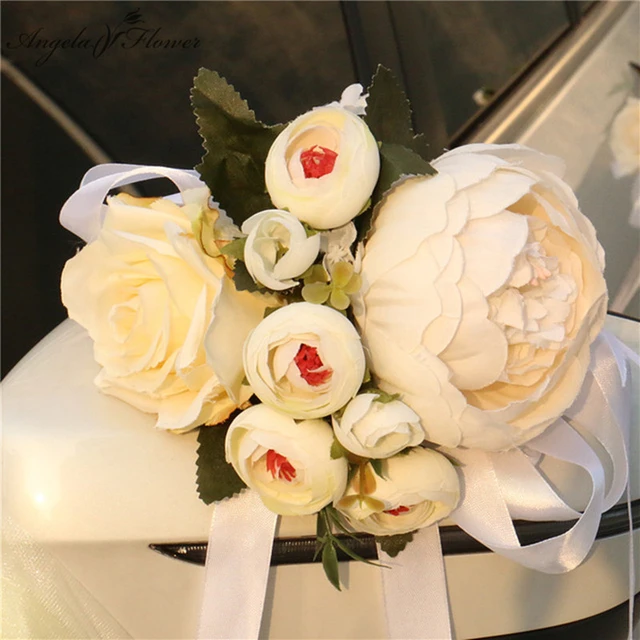 Artificial Flowers Wedding Decoration  Wedding Car Decorations Flowers -  Diy Wedding - Aliexpress