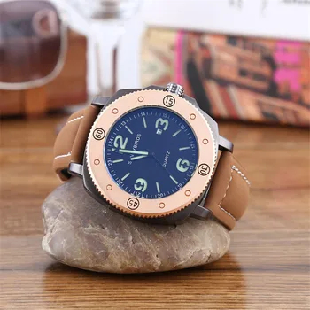 

SANCYBIRDS Men Watch Top Fashion Brand Male Real Leather Strap Large Dial Waterproof Clock Business Luminous Watches Hot Sale