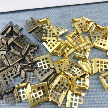 

50pc Retro Metal Protectors Angle bronze Corner Brackets notebook framing for Books Folders Scrapbooking Decor Crafts Hardware