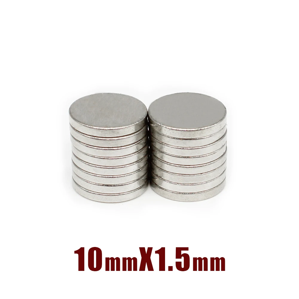 20/50/100/200/300/500 шт. 10x1 5 небольшие круглые редкоземельные магниты мм N35 постоянный