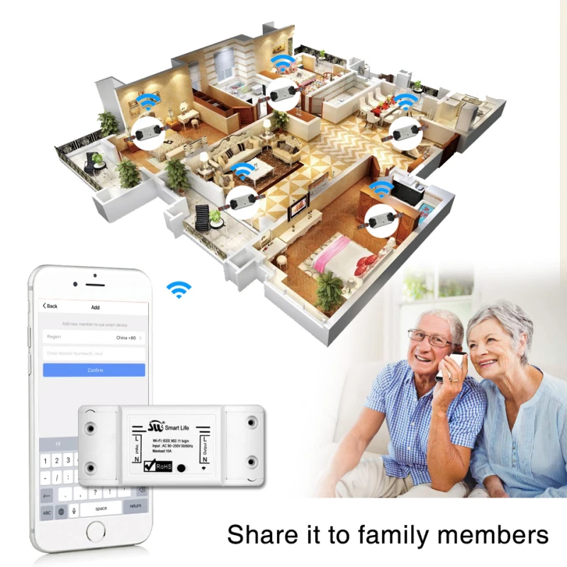 Универсальный таймер выключателя Smart Life APP беспроводной пульт дистанционного управления работает с Alexa Google Home DIY WiFi дистанционный переключатель освещения