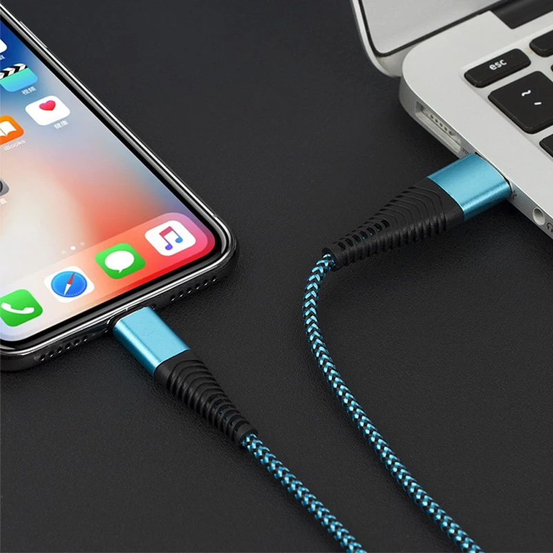 Прочный 3а usb-кабель 3A нейлоновый кабель для быстрой зарядки type-C для iPhone samsung Xiaomi huawei LG USB 1 м 2 м