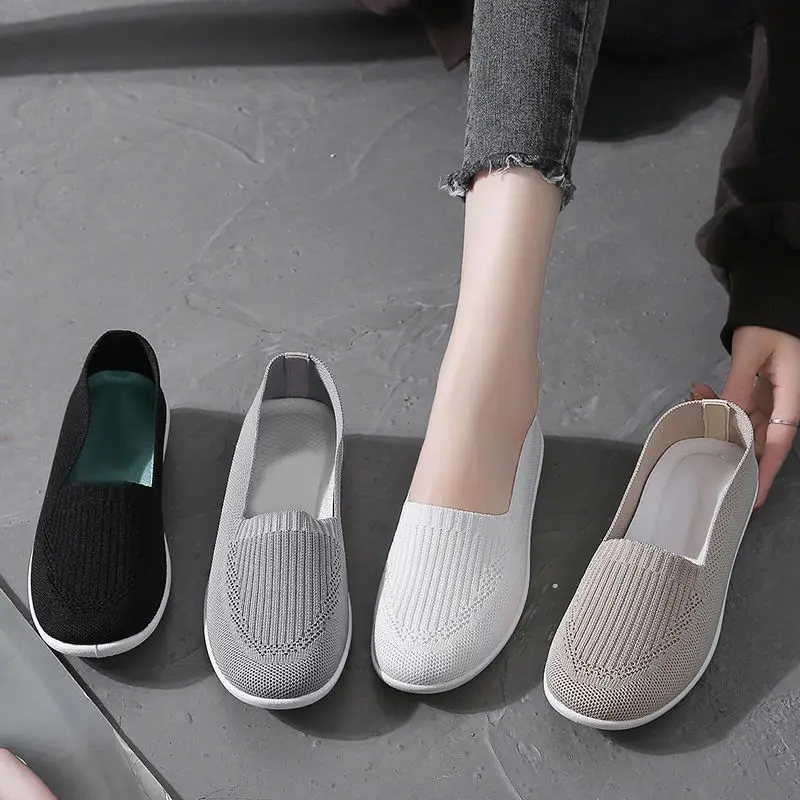 Women Casual Boat Shoes Ladies Slip On Ballet Flats Comfy Soft Zapatos Mujer Black Walking Footwear 2021 Spring New Loafers