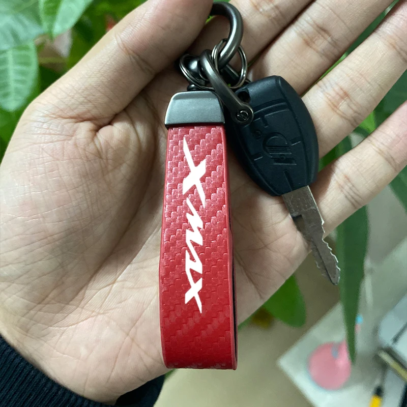 

For Yamaha XMAX 125 18-20 250 300 2017 2018 2019 2020 Motorcycle Keychain KeyRings Leather Key Ring Key Chain Accessories