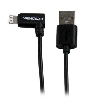 

StarTech.com Lightning Cable 8 Pin right angle to the right 2m USB 2.0 for Apple iPod iPhone 5 iPad-Black