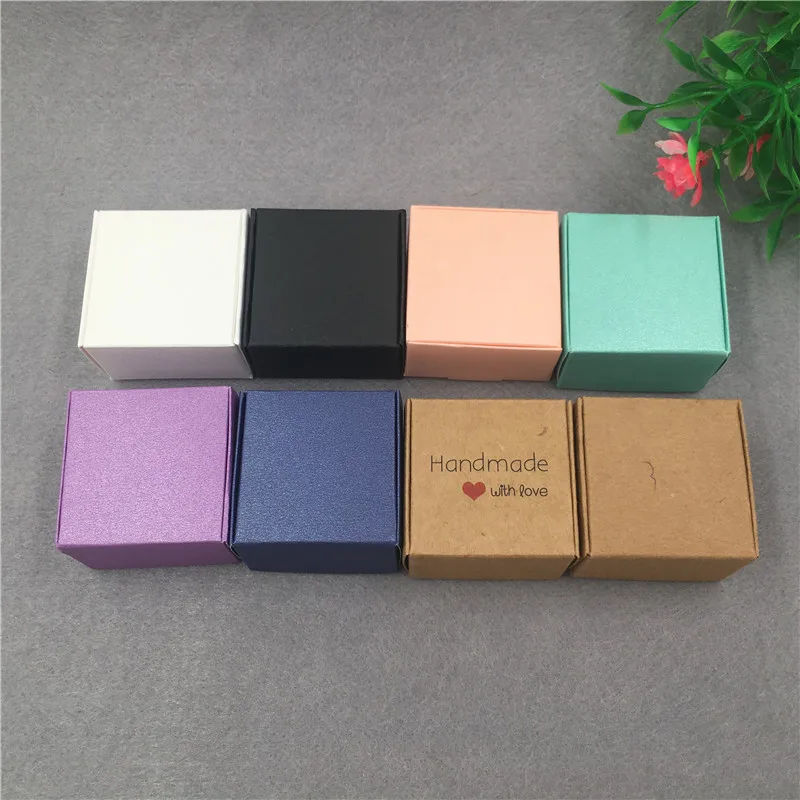 

10Pcs 4x4x2.5cm Kraft Airplane Paper Box Lovely Small Handmade Soap Packing Boxes For Rings/Candy/Nail