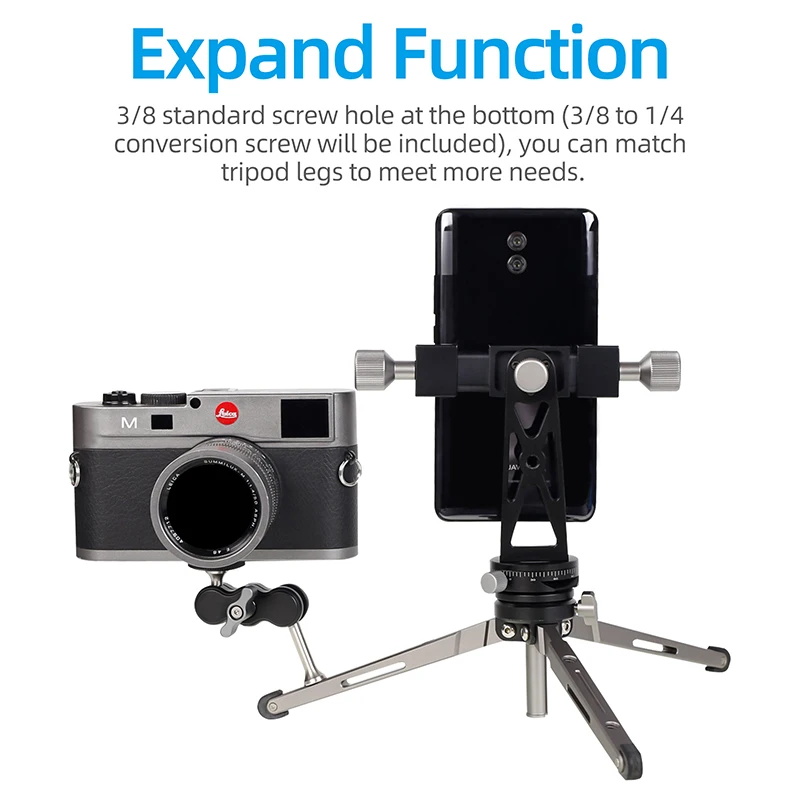 Cimapro Cp5 Todos os Adaptadores de Montagem de Tripé de Metal Suporte de Clipper de Telefone Celular Tripé de Rotação de 360 Vertical para Tripé de Telefones Inteligentes - Image 4