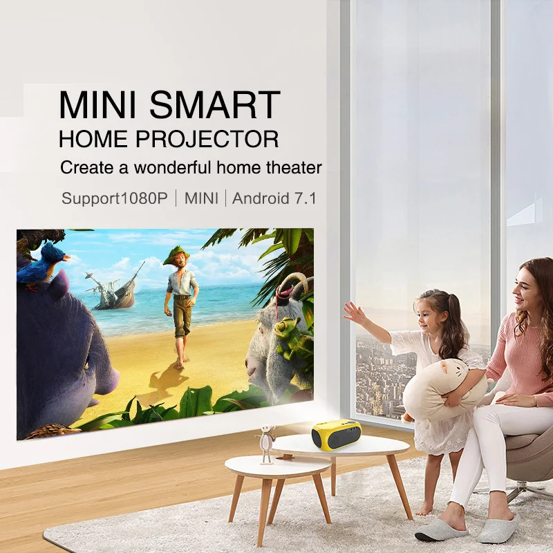 Salange M24 Mini Projector LED Portable Beamer Compatible HDMI USB 640*480P Support 1080P Video Projetor Kids Gift portable projector