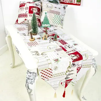 

Christmas Table Cloth Dinner Party New Year Printed Rectangle Tablecloth Christmas Table Cover Decorations