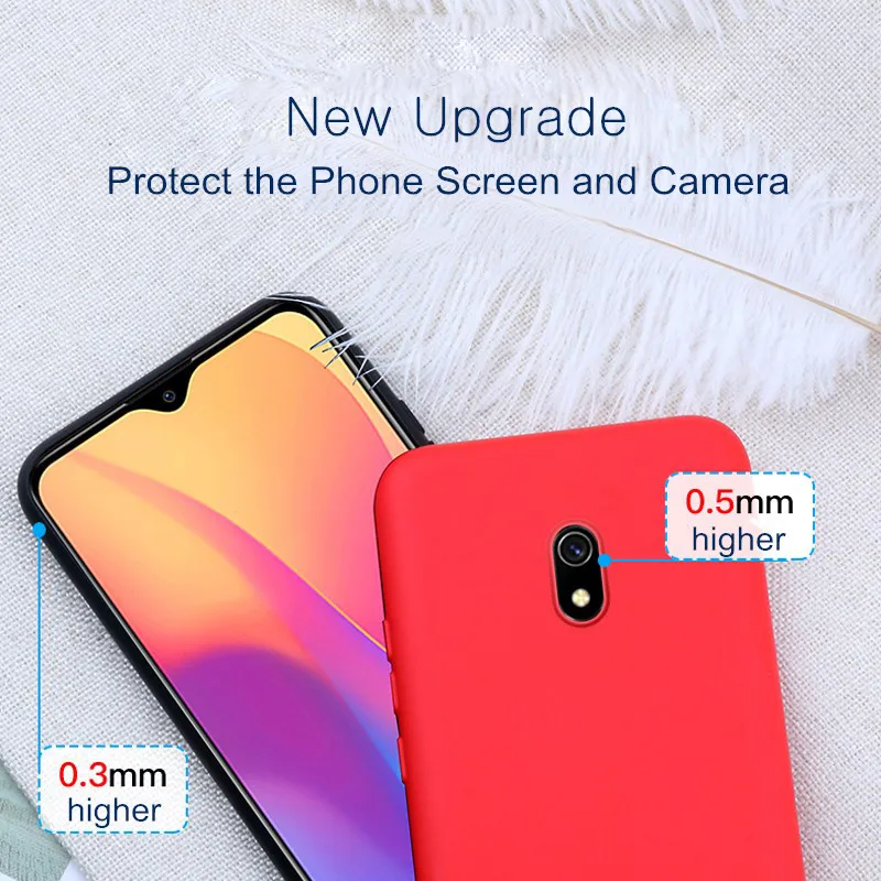 Чехол Raugee для Redmi 8 8A чехол бампер противоударный TPU телефона жидкий силиконовый